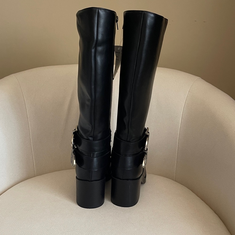 NEW Wild Pair Buckk Buckle Moto Boots - Picture 6 of 12
